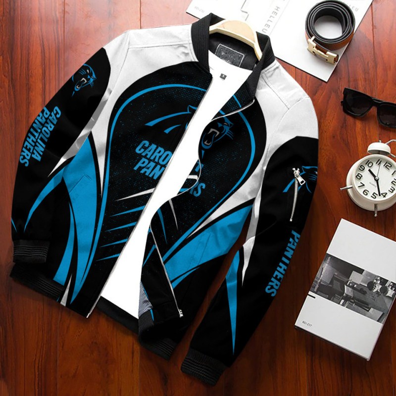 Carolina Panthers Bomber Jacket Back