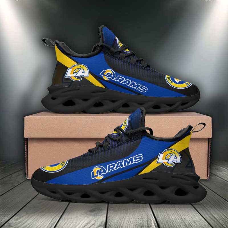 Los Angeles Rams Yezy Running Sneakers (Side View)