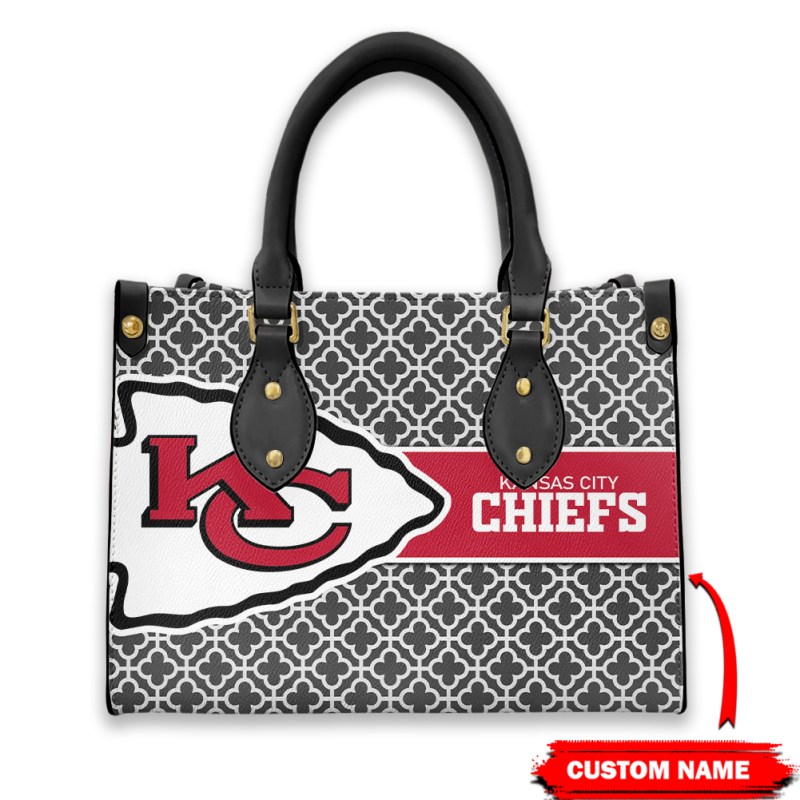 Kansas City Chiefs Personalized Leather Hand Bag Image 1