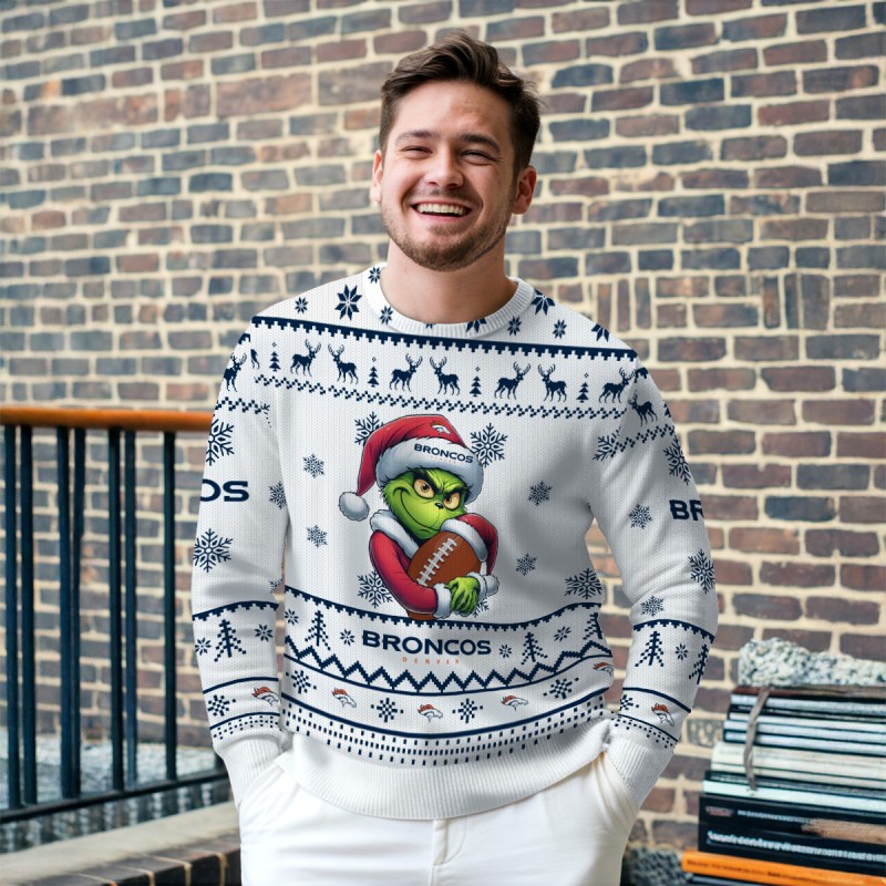 Denver Broncos Ugly Christmas Sweater Outdoor