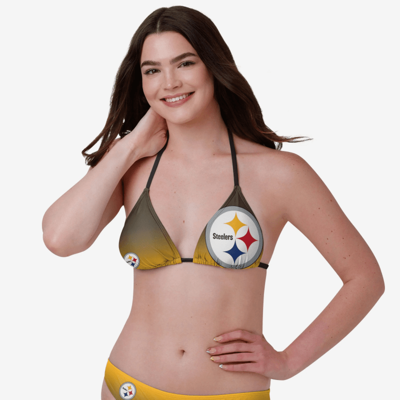 Pittsburgh Steelers Women's Gradient Big Logo Bikini