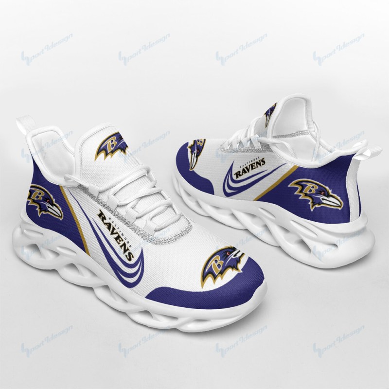 Baltimore Ravens Personalized Yezy Running Sneakers Side View