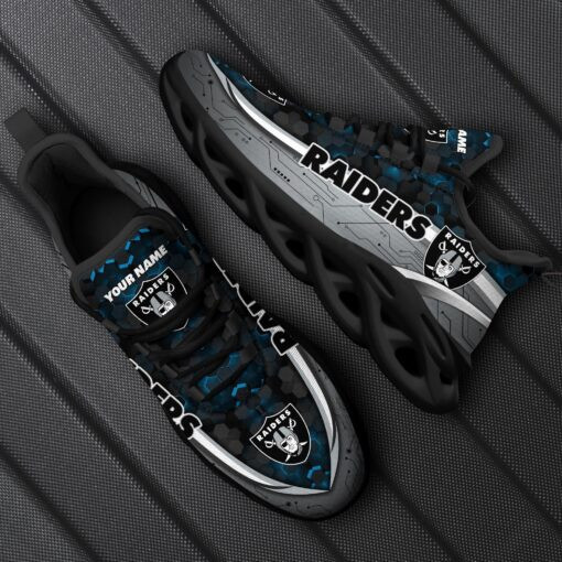 Las Vegas Raiders Personalized Yezy Running Sneakers