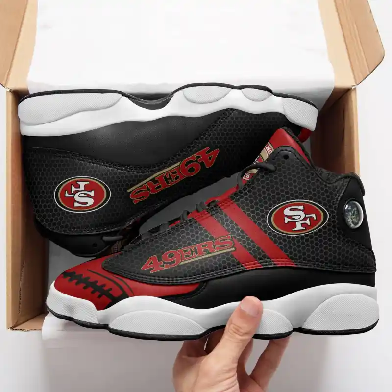 San Francisco 49ers Air JD13 Sneakers Side View