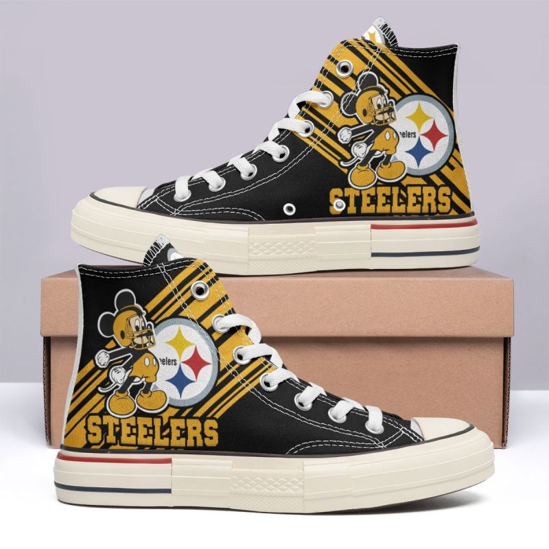 Pittsburgh Steelers Canvas Shoes Side View