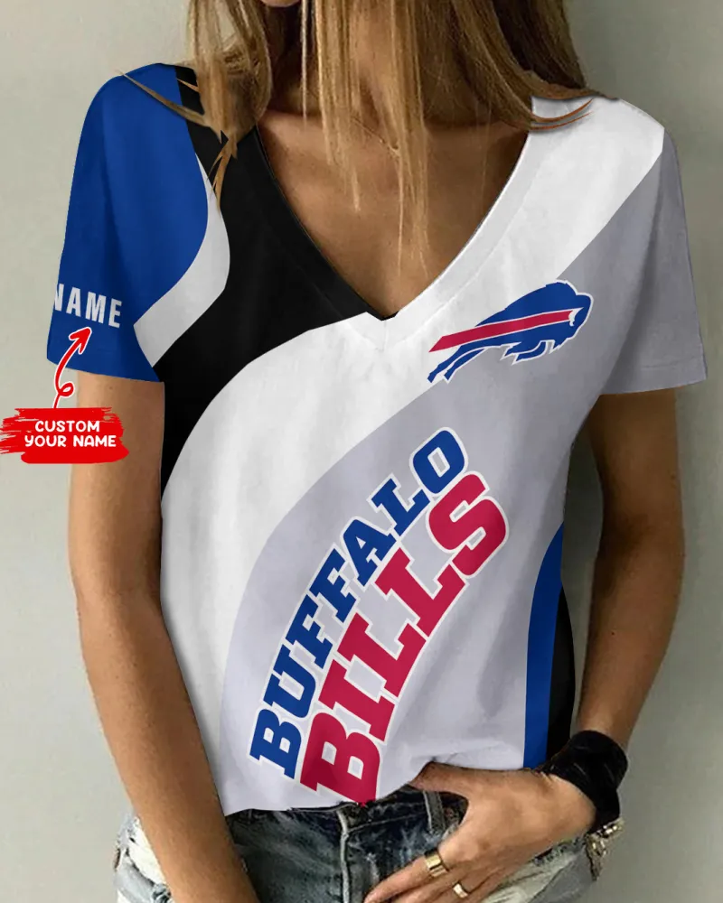 Buffalo Bills Personalized Summer V-neck T-shirt