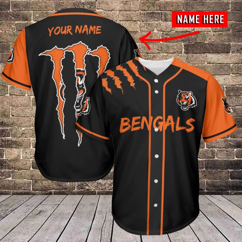 Cincinnati Bengals Personalized Baseball Jersey