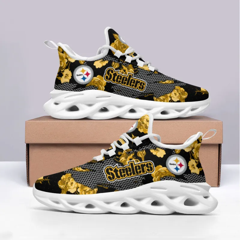 Personalized Yezy Running Sneakers for Pittsburgh Steelers Fans