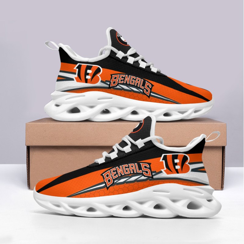 Cincinnati Bengals Yezy Running Sneakers - Top View