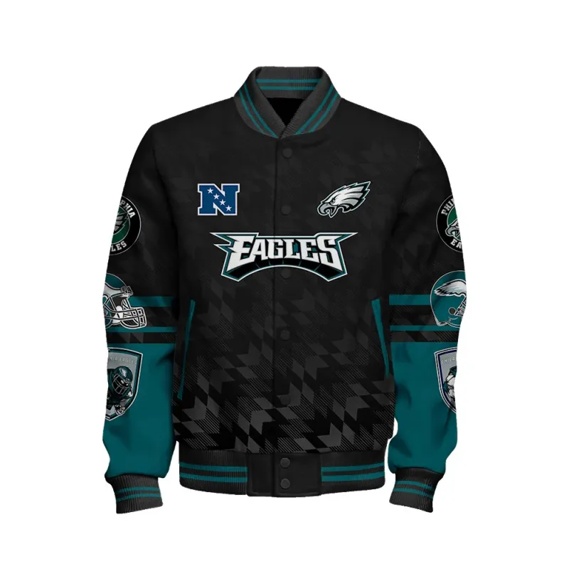 Philadelphia Eagles Varsity Jacket Back View
