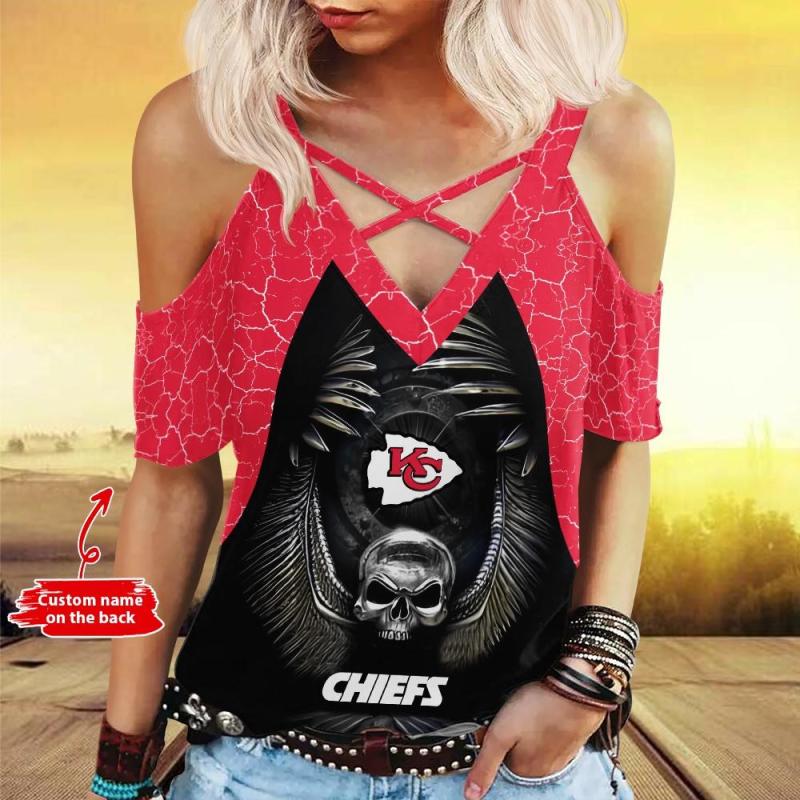 Kansas City Chiefs Personalized Miss Hollow Out Blouse Shirt