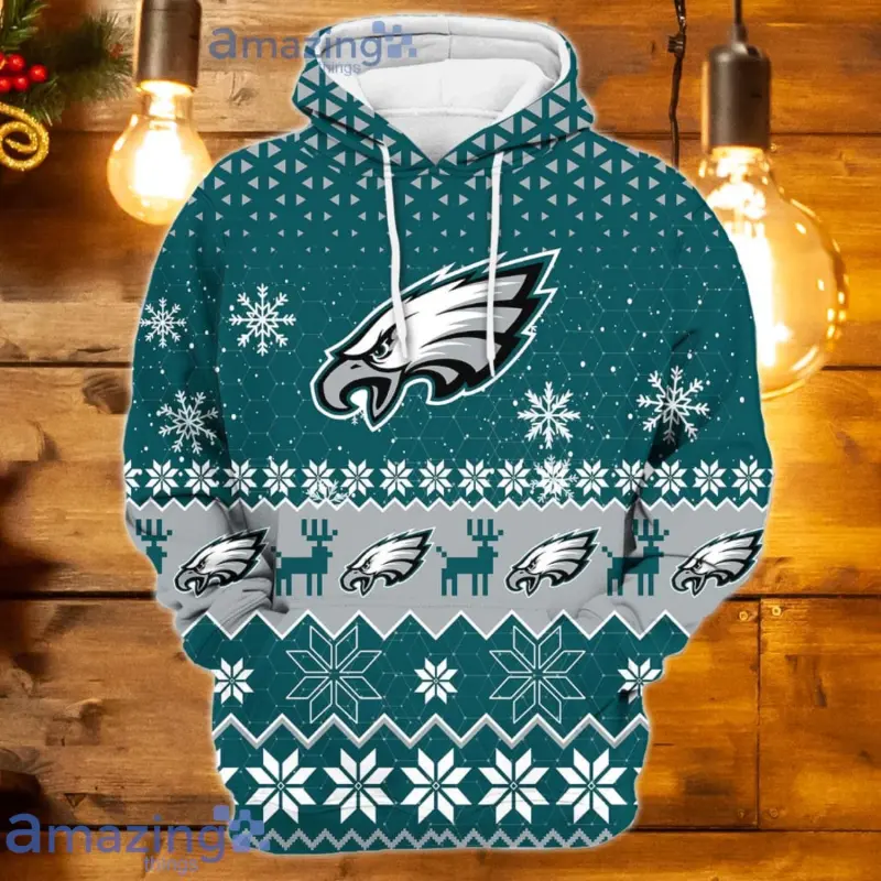 Philadelphia Eagles Christmas Hoodie - Back View