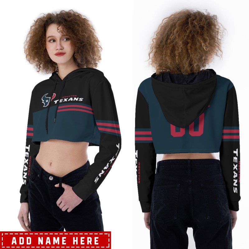 Houston Texans Combo Croptop Hoodie And Leggings