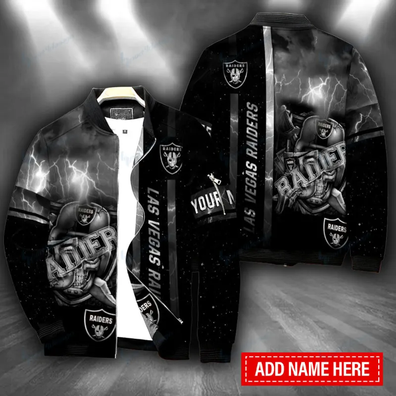 Las Vegas Raiders Personalized Bomber Jacket