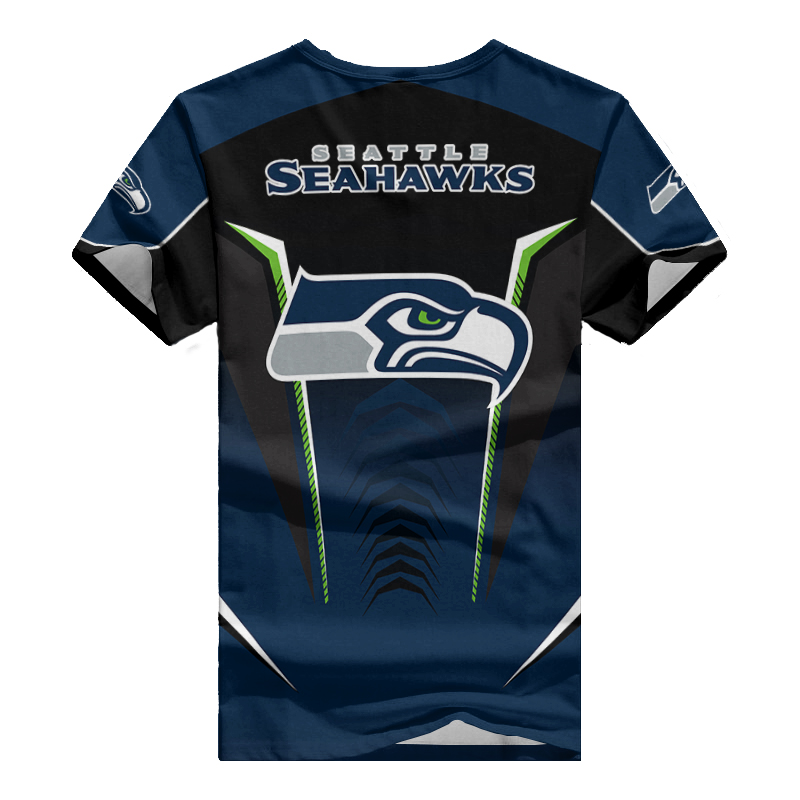 Seattle Seahawks V-neck Women T-shirt Side View