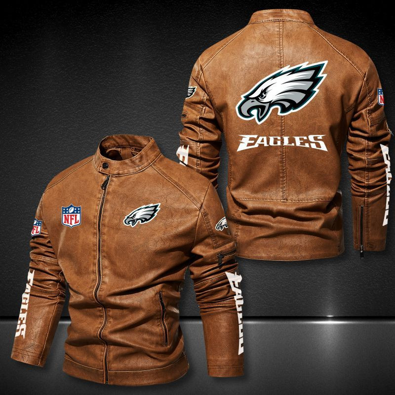Philadelphia Eagles Leather Jacket Detail