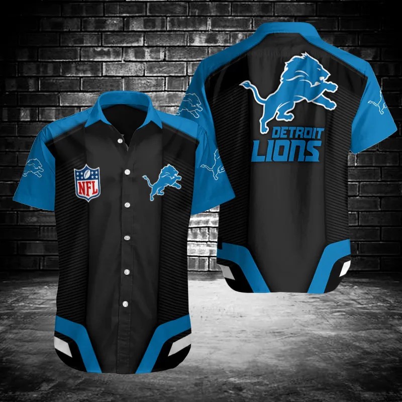 Sizing Chart for Detroit Lions Button Shirt BG875