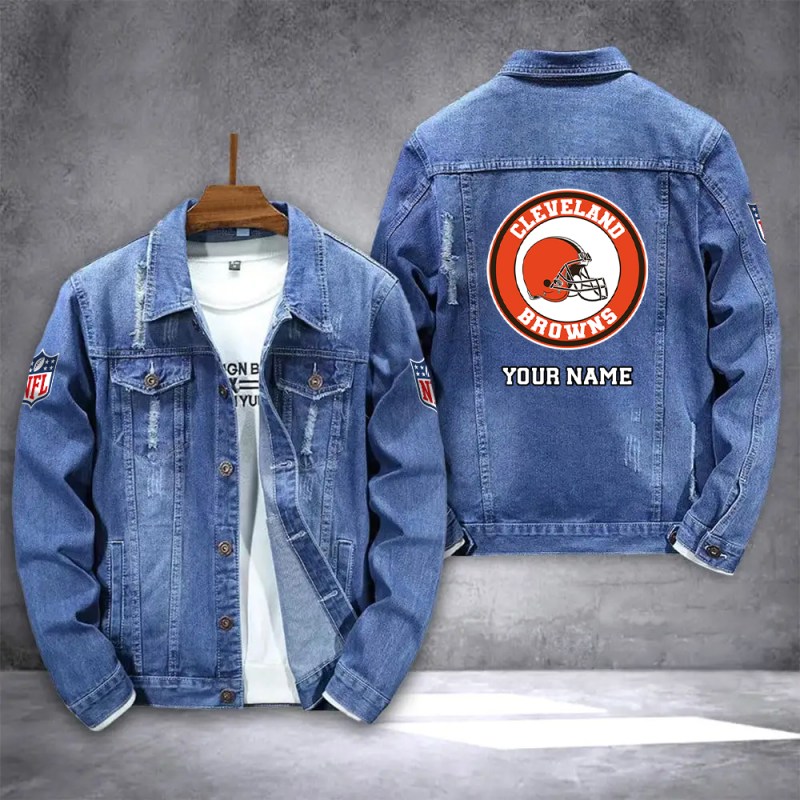 Cleveland Browns Denim Jacket Front View