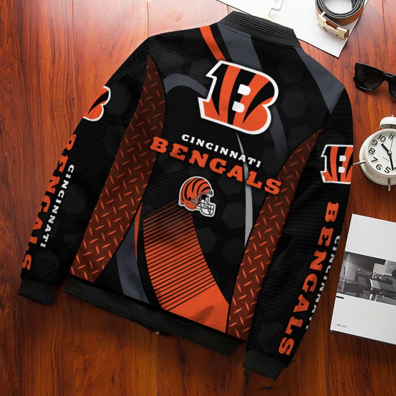 Cincinnati Bengals Bomber Jacket Back View
