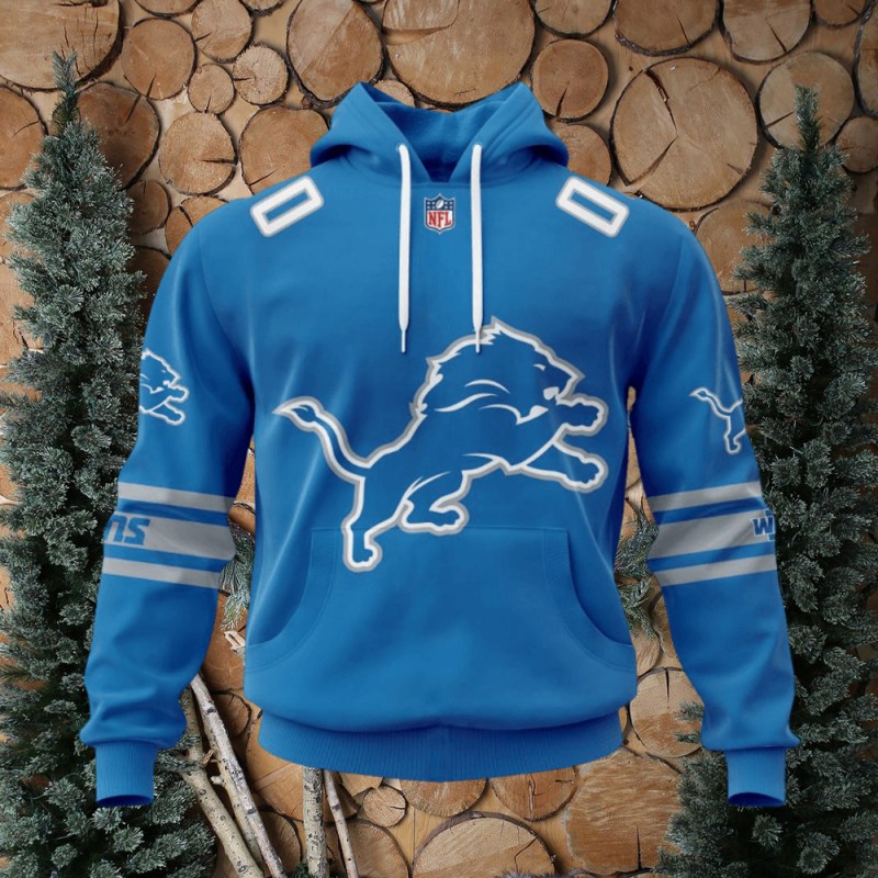 NFL Detroit Lions Personalized Name And Number Hoodie