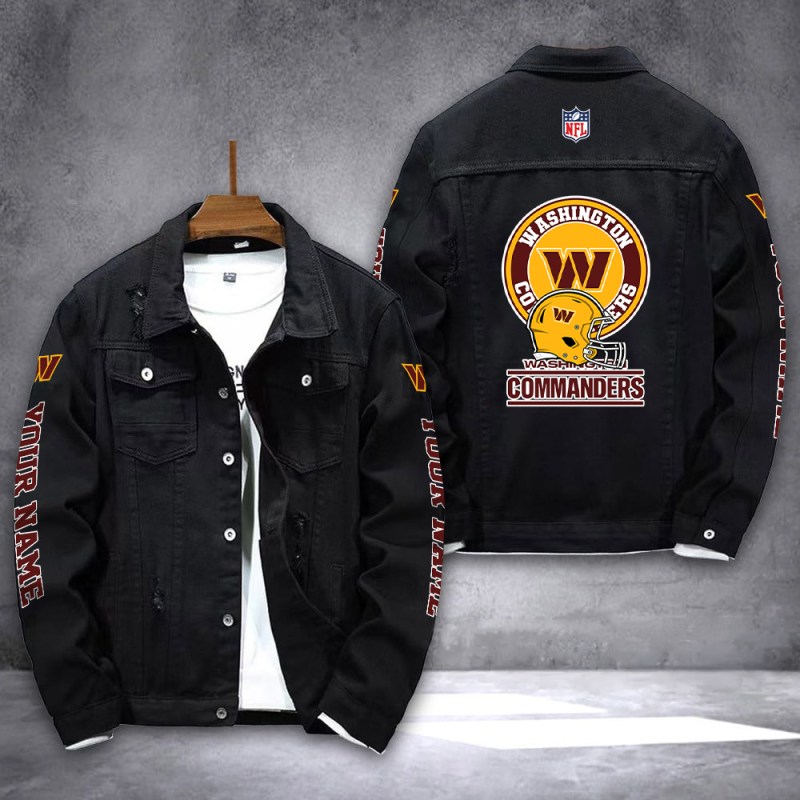 Washington Commanders Denim Jacket Image 2