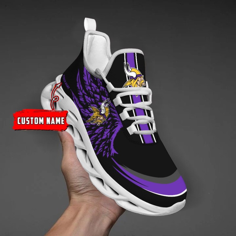 Minnesota Vikings Personalized Yezy Running Sneakers Side View