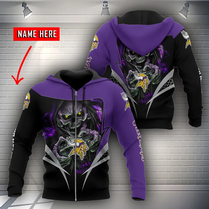Minnesota Vikings Personalized Hoodie Details