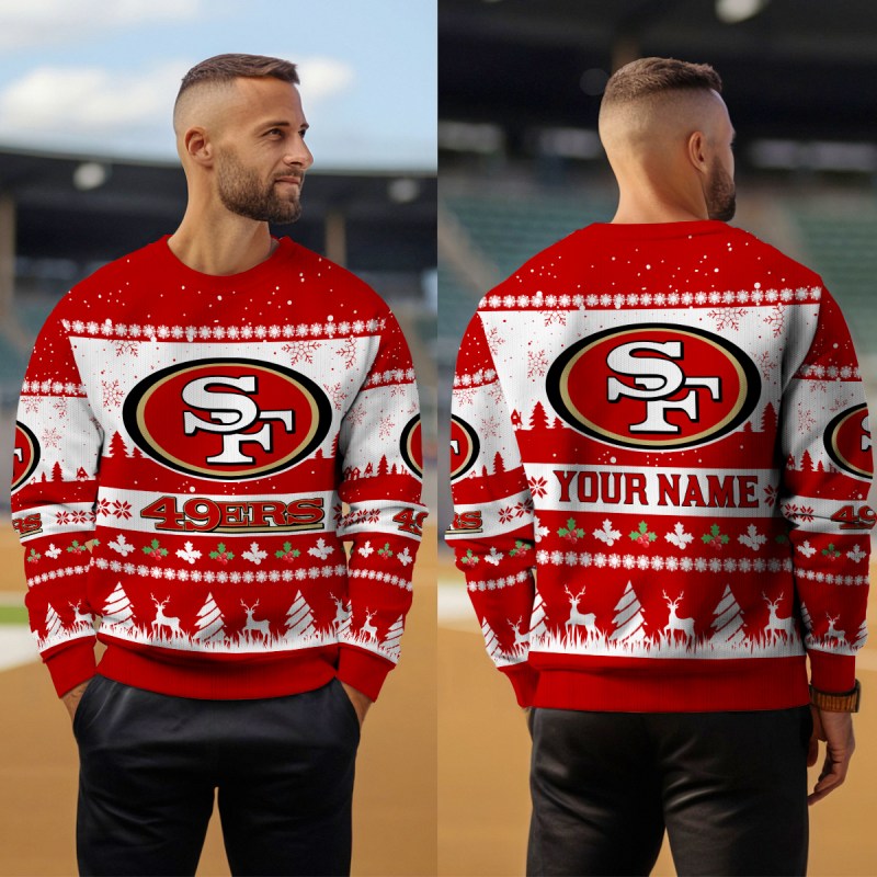 San Francisco 49ers Ugly Christmas Sweater Outdoor Image 4