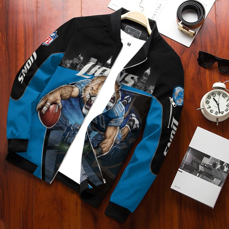 Detroit Lions Bomber Jacket Image 1