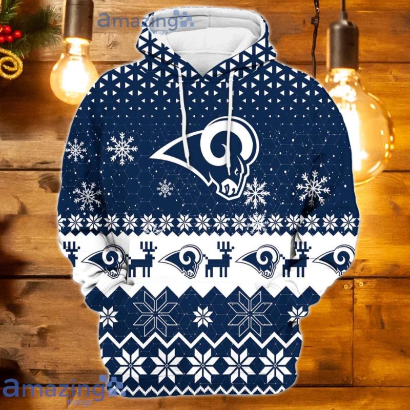 Los Angeles Rams Christmas Hoodie Side View
