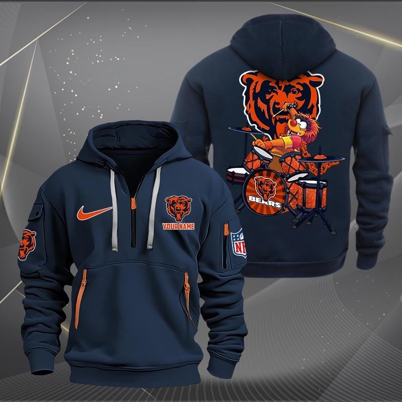 Chicago Bears Quarter Zip Hoodie