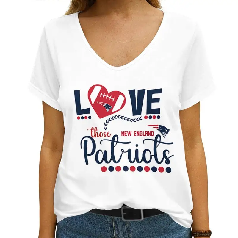 New England Patriots V-neck T-shirt