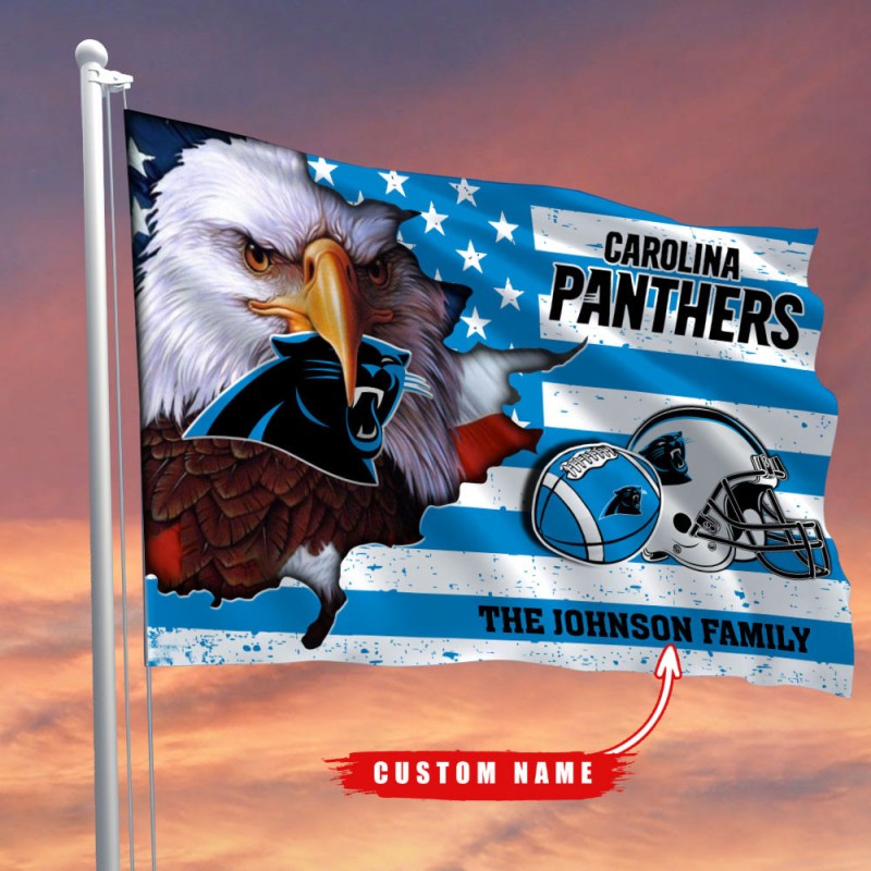 Carolina Panthers Custom Name Flag
