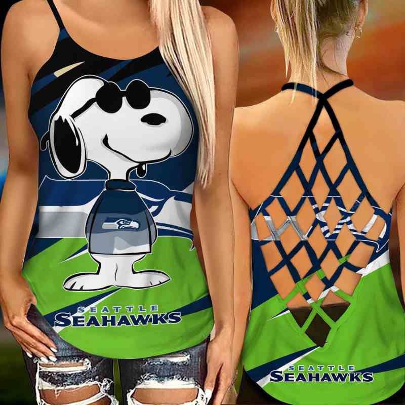 Seattle Seahawks Criss-Cross Tank Top