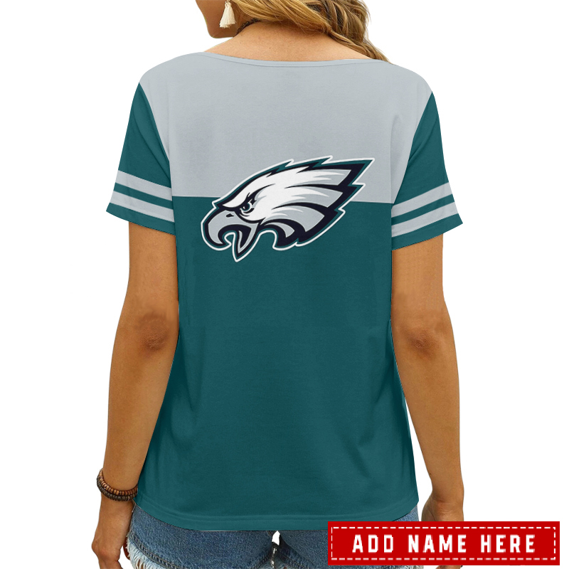 Philadelphia Eagles V-neck T-shirt for Women