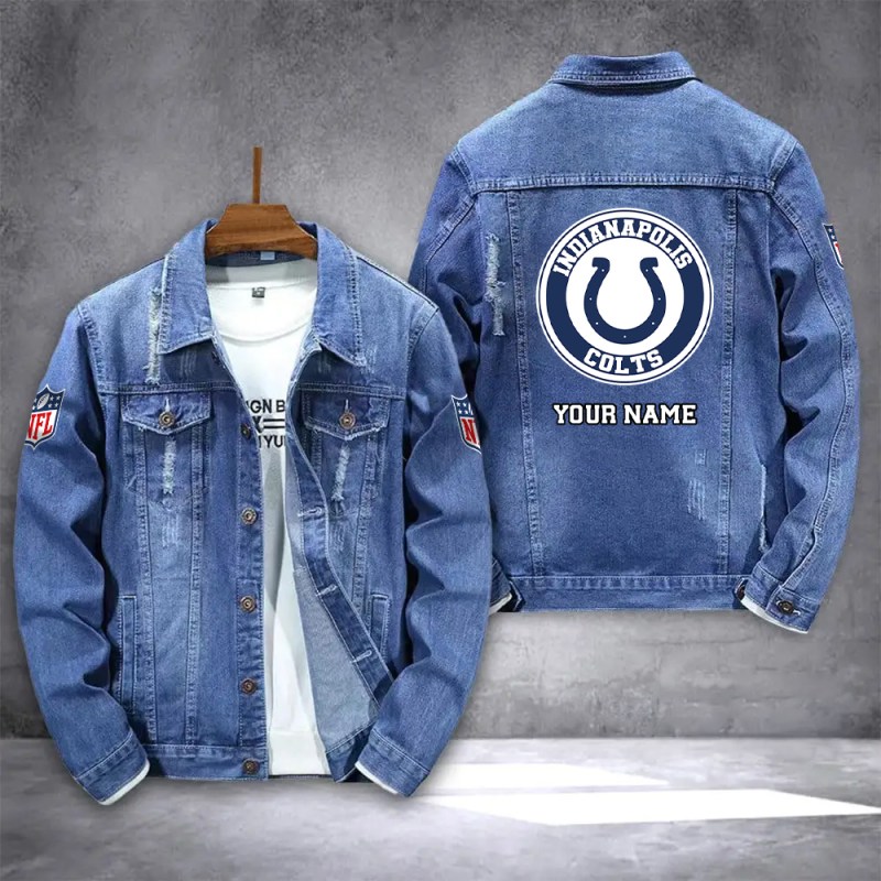 Indianapolis Colts Denim Jacket Front View