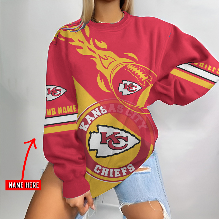 Kansas City Chiefs Personalized Round Neck Sweatshirt