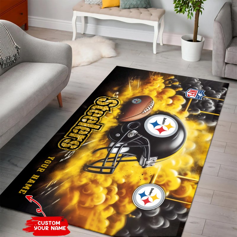 Pittsburgh Steelers Personalized Rectangle Rug