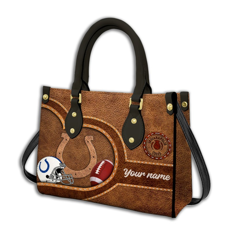 Indianapolis Colts Personalized Leather Hand Bag