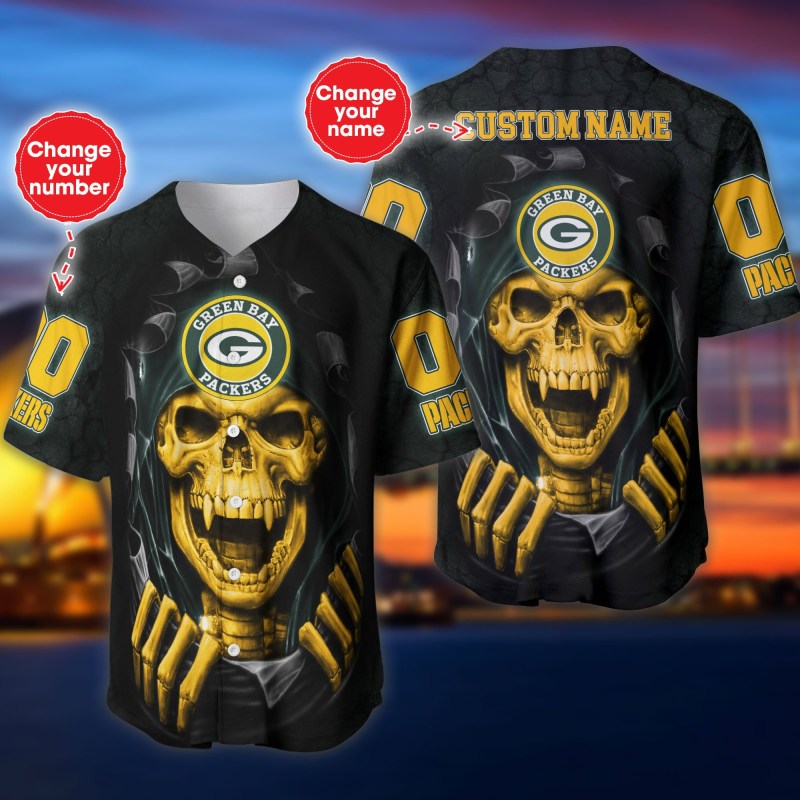 Personalized Green Bay Packers Baseball Jersey