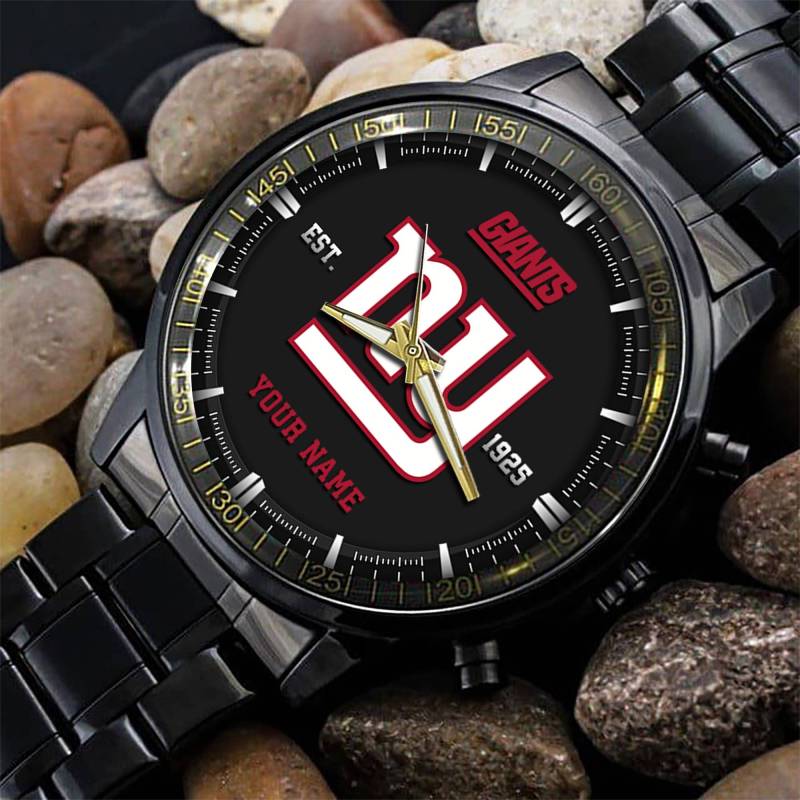 New York Giants Black Fashion Watch Stylish Look