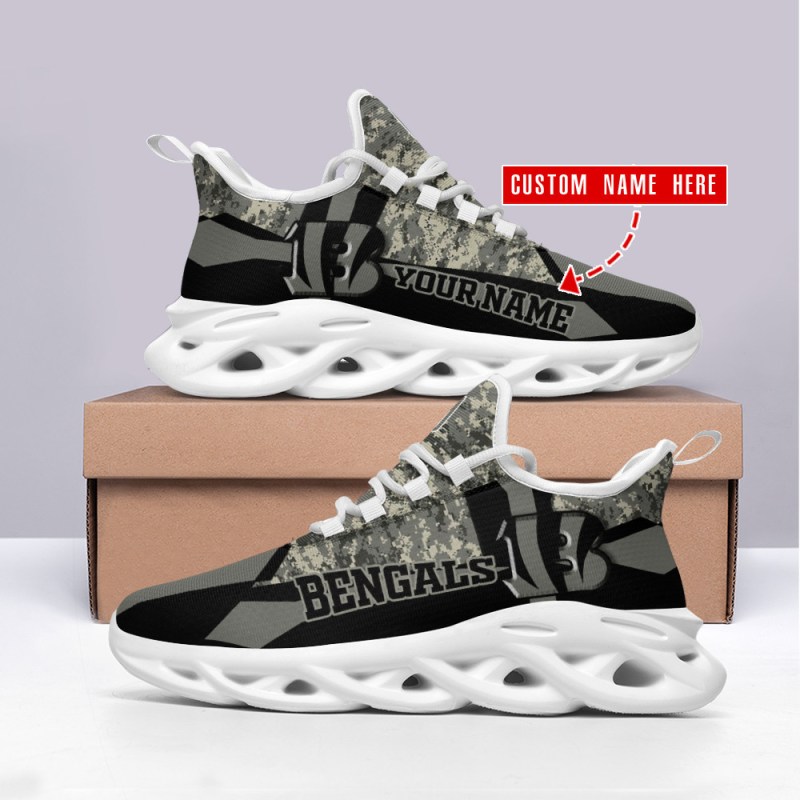 Cincinnati Bengals Personalized Yezy Running Sneakers