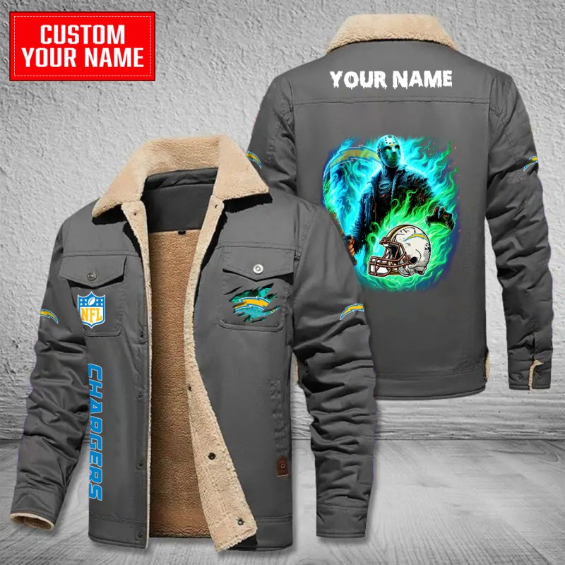 Los Angeles Chargers Jacket Gray