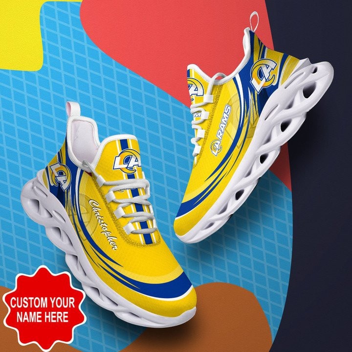 Los Angeles Rams Personalized Yezy Running Sneakers 3