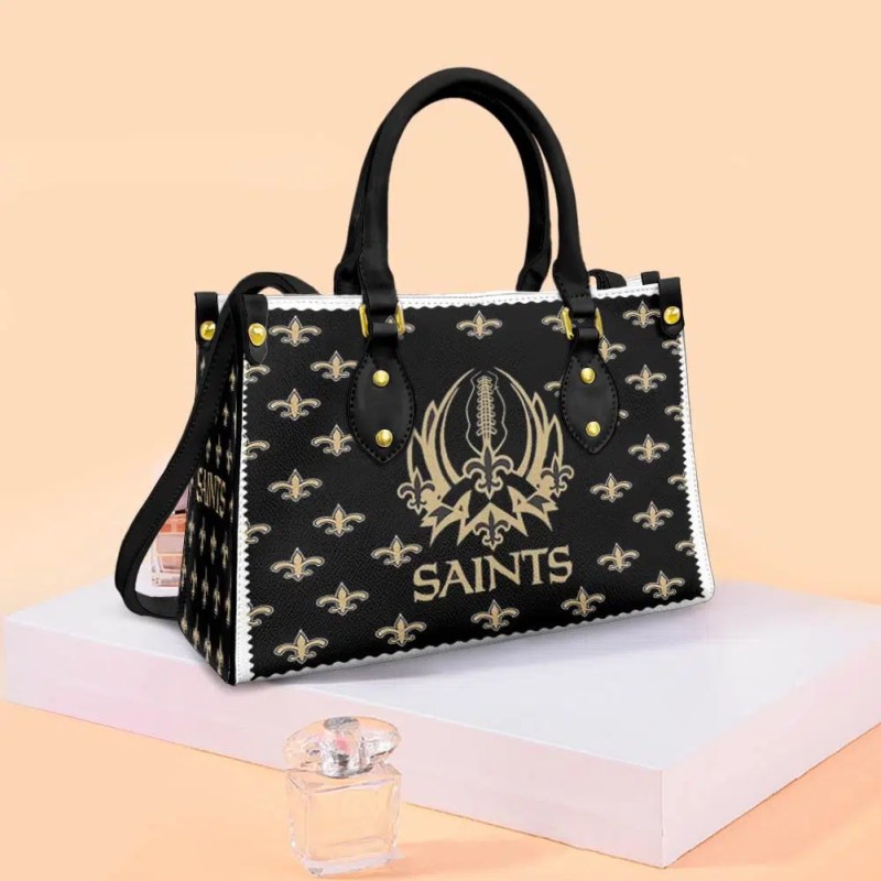 New Orleans Saints Leather Hand Bag