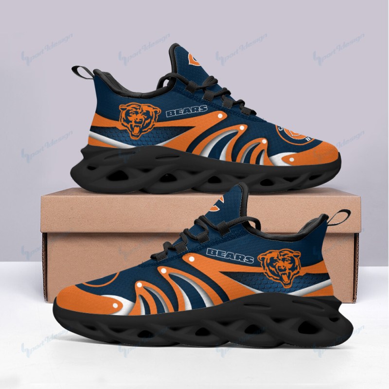 Chicago Bears Running Sneakers Side View