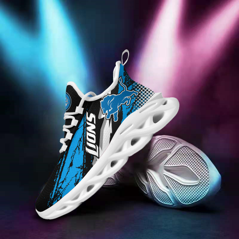 Detroit Lions Yezy Running Sneakers - Back View