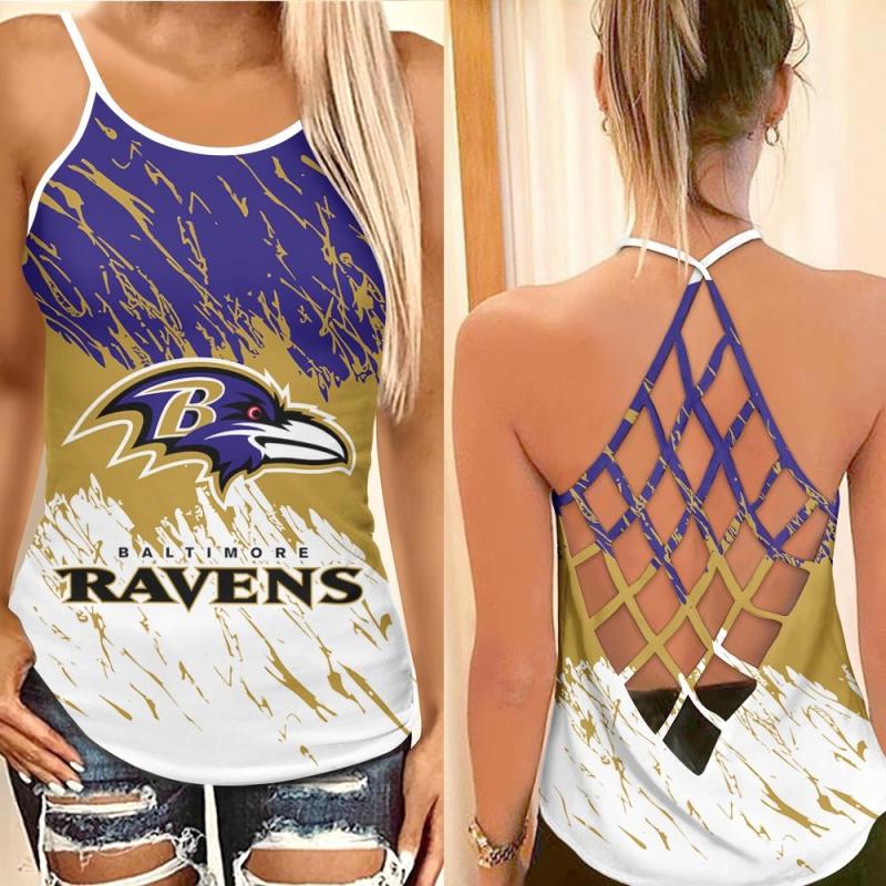 Baltimore Ravens Criss Cross Tank Top