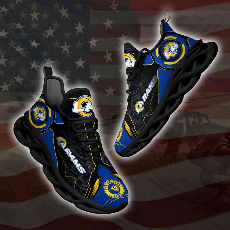 Los Angeles Rams Yezy Running Sneakers Side View