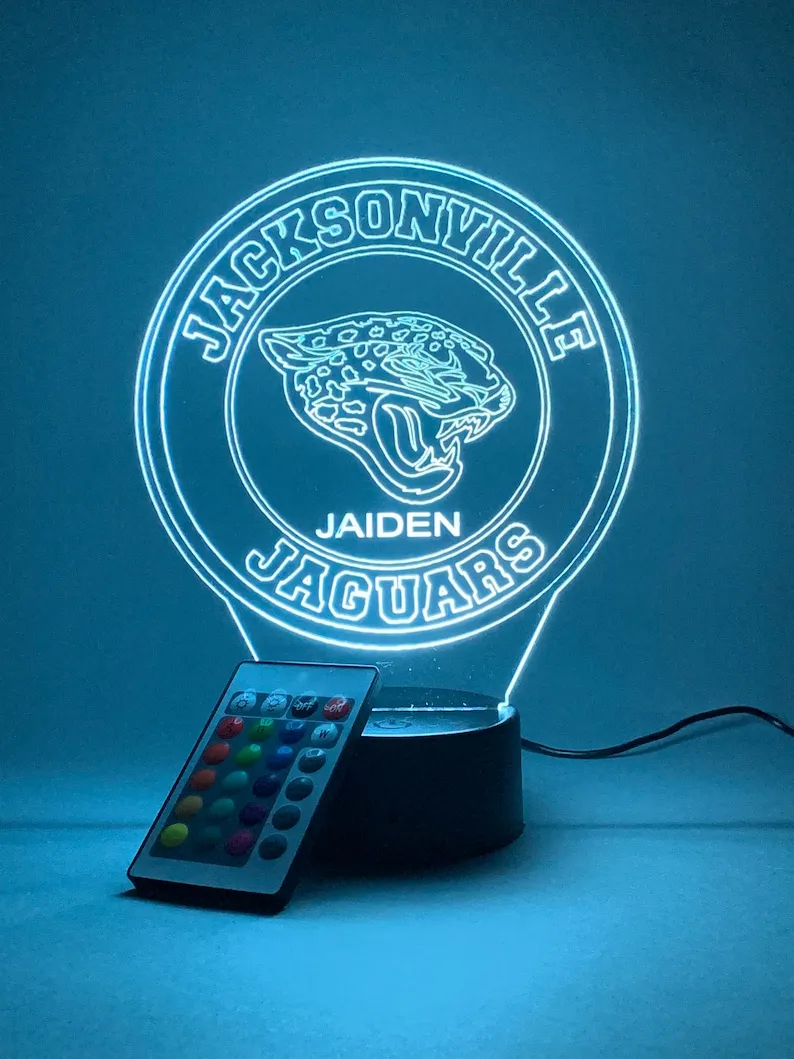 Customized 3D Lamp for Jacksonville Jaguars Fans